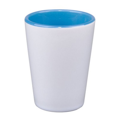 White Coated Tecas Shot Glass 1.5oz.