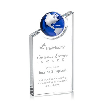 Axis Globe Award - Optical/Blue/Silver 4"x8"