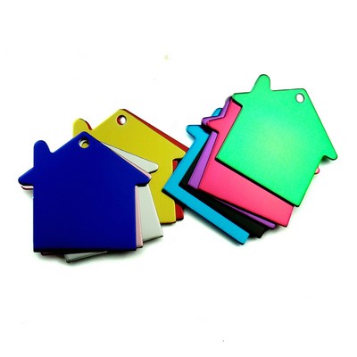 Aluminum Colorful House Shaped Pet Tag