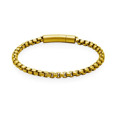 CJ Steelx 5mm Round Box Chain Bracelet - Gold