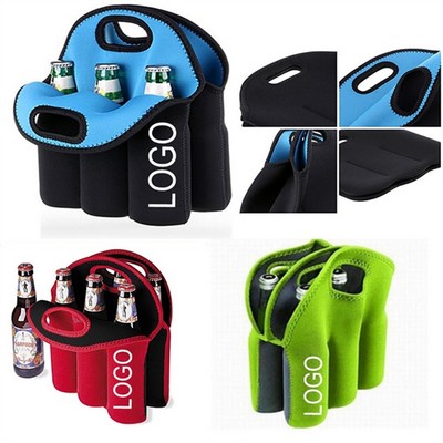 6-Pack Wine Bottle Neoprene Tote Bag