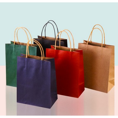 8 1/4" X 4 3/8" X 10 5/8" Middle Customizable Paper Bags