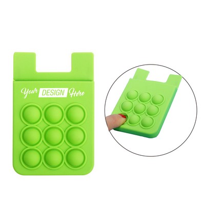 Push Pop Silicone Phone Wallet