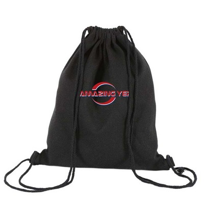 Canvas Serviceable Drawstring Pocket Sports Backpack