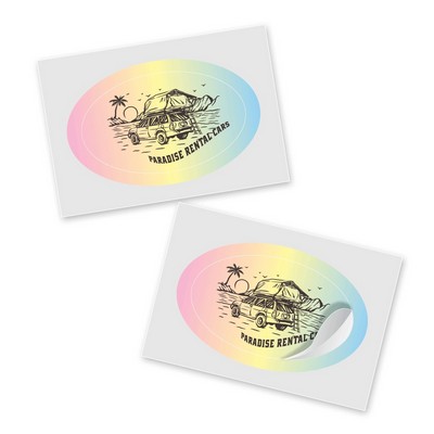 1.25" x 2" Oval Foil Sticker