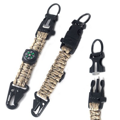 Multipurpose Paracord Survival Tool Keychain