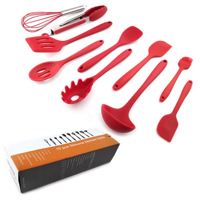 10 Piece Silicone Cookware Utensil Tools