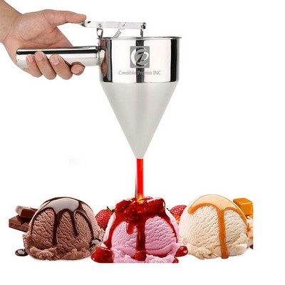 Stainless Steel Funnel Octopus Pancake Batter Dispenser With Stand