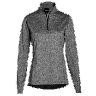 Ladies Heather-Toned ¼ Zip Shirt