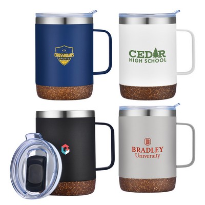 Vancouver 12 oz Stainless Steel Cork Mug