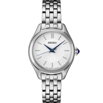 Seiko Ladies' Silver-tone Watch with Blue Hands