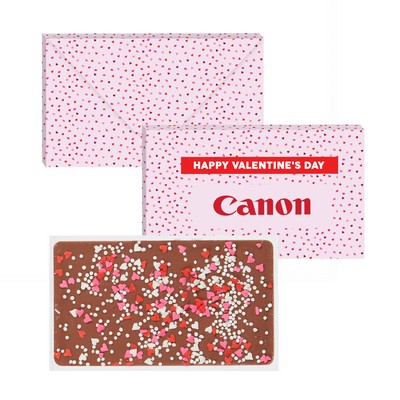 Sweet Sentiments Belgian Chocolate Bar (1 Oz.) - Milk Chocolate w/ Festive Sprinkles