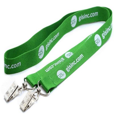 1/2 Screen Printed Recycled Double Ended Attachement Lanyard