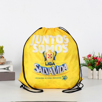 16.9 x 16.9 Inch 210D Polyester Drawstring Backpack for Party Gym Sport Trip