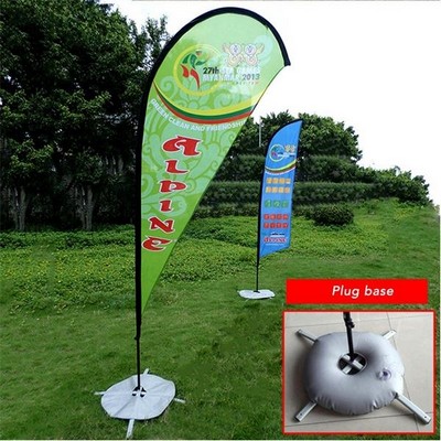 15' Single Sided Fiber Glass and Aluminum Teardrop Flag