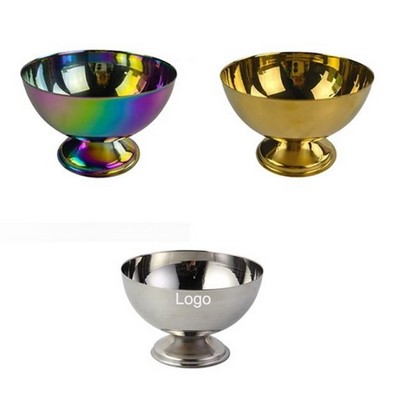 Stainless Steel Ice Cream Cup with Stand