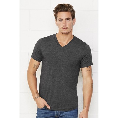 Bella + Canvas Unisex Heather CVC Short Sleeve V-Neck Tee