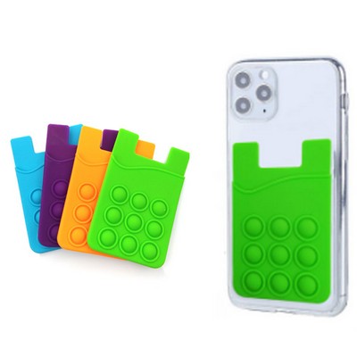 Popper Stress Reliever Silicone Phone Wallet