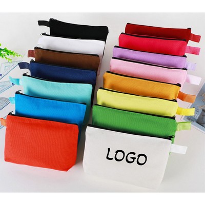 Colorful Canvas Pencil Case With Zipper