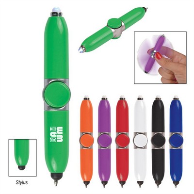 Fidget Spinner Ballpoint Pen With Light