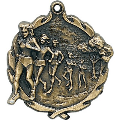 Sculptured Medal - Cross Country, F, 1"