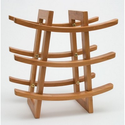 9-Bottle Bamboo Wine Rack