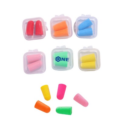 Soft PU Foam Earplugs with Case