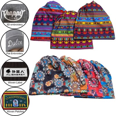 Custom Dual Layer Sublimation Beanie With Logo