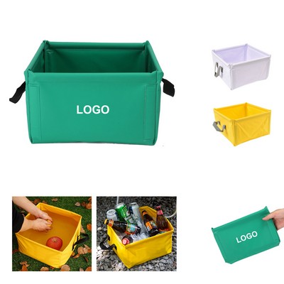 Collapsible Portable Storage Bucket Container