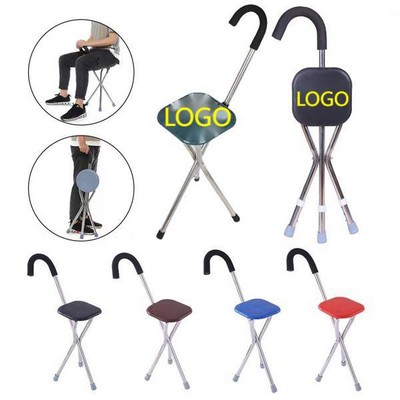 2-In-1 Portable Walking Chair Cane