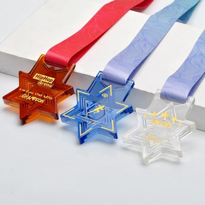 Custom Glass Award Colored Glaze Medals