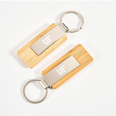 High Quality Bamboo Key Chain