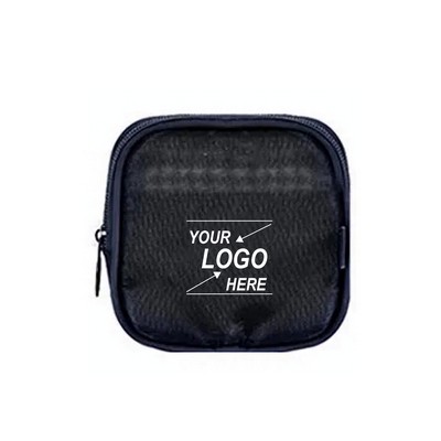 Compact Mesh Makeup Bag