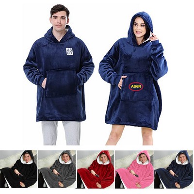 Oversized Sherpa Fleece Blanket Hoodie