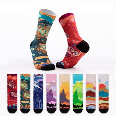 Dye Sublimation Athletic Crew Sock