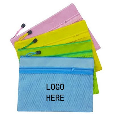 A4 File Double Layer Zipper Bag