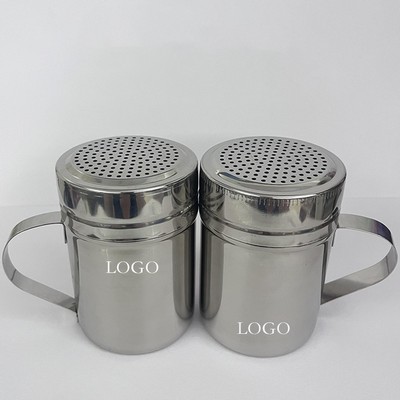 10 Oz. 304 Stainless Steel Dredge Shaker w/Handle Spice Dispenser Seasoning Shaker