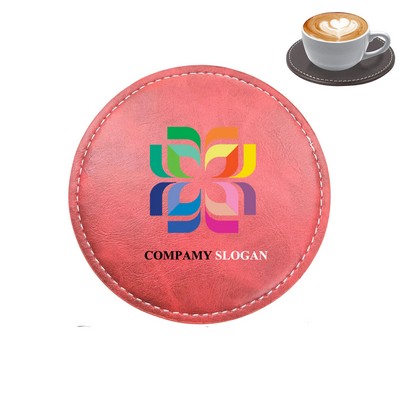 Round Leather Coaster