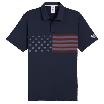 Puma Volition Mens Flag Stripe Polo