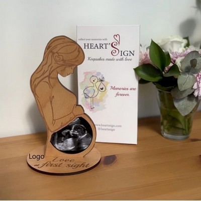 Heart's Sign Baby Ultrasound Photo Frame Gift for Pregnant Women