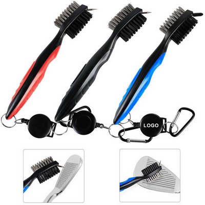 Nylon & Steel Wire Two-sided Golf Club Cleaning Brush