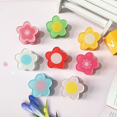 Flower Shaped Acrylic Paper Album Memo Clip Bag Binder Sealing Clip Food Bag Clamp-Two Sides Imprint