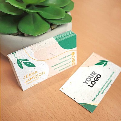 Modern Natural Seed Paper Business Cards