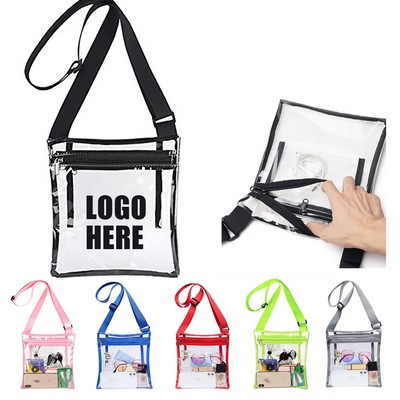 Clear PVC Crossbody Shoulder Bag