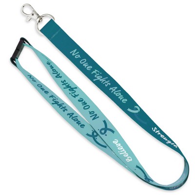 Teal Awareness Ribbon Lanyard