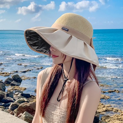 Protection Wide Brim Outdoor Bucket Hat Sun Hat for Women