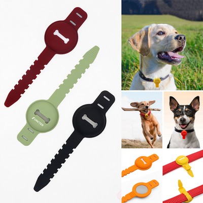 Silicone Pet Collar Case Dog Collar Holder Anti-Lost Protector Holder