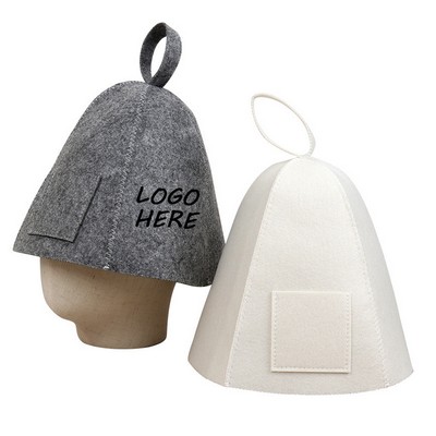 Felt Sauna Hat With a Pouch