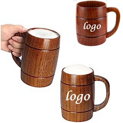 11 Oz Wooden Mug With Handle