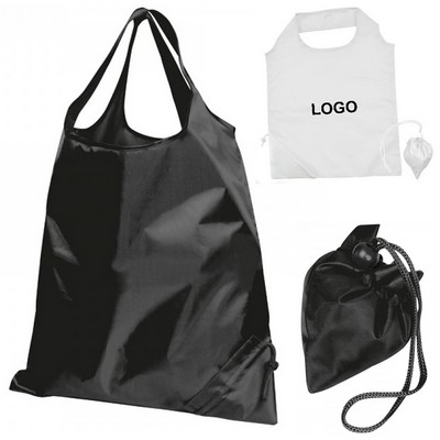 Polyester Fabric Drawstring Folding Tote Bag